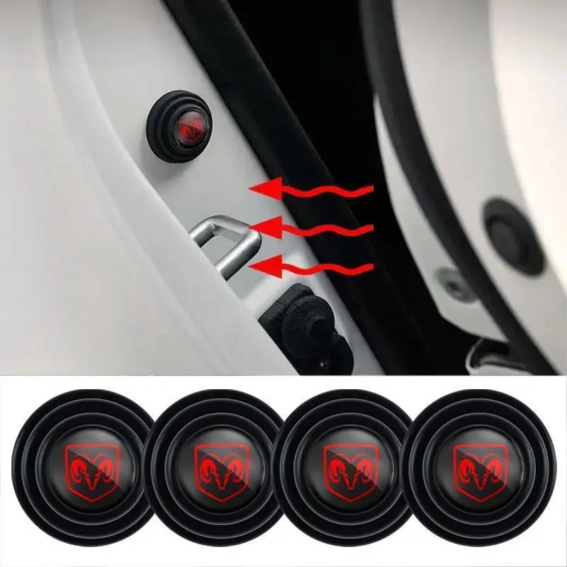 4Pcs 2.7x1cm Car Door Anti-Shock Buffer Pads, Anti-Noise Gaskets for Dodge Ram Series (1500, Avenger, Charger, Durango, Challenger, Nitro) Automotive Interior Accessories
