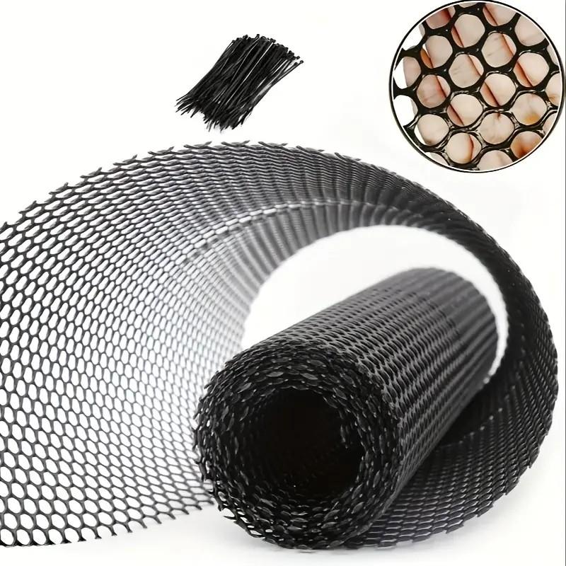 Plastic Wire Mesh Fence, Chicken Wire Net for Poultry, Animal Barrier, Flowers, Gardening, Width 40 Cm, Hole Size 8 Mm, Pest Control Netting