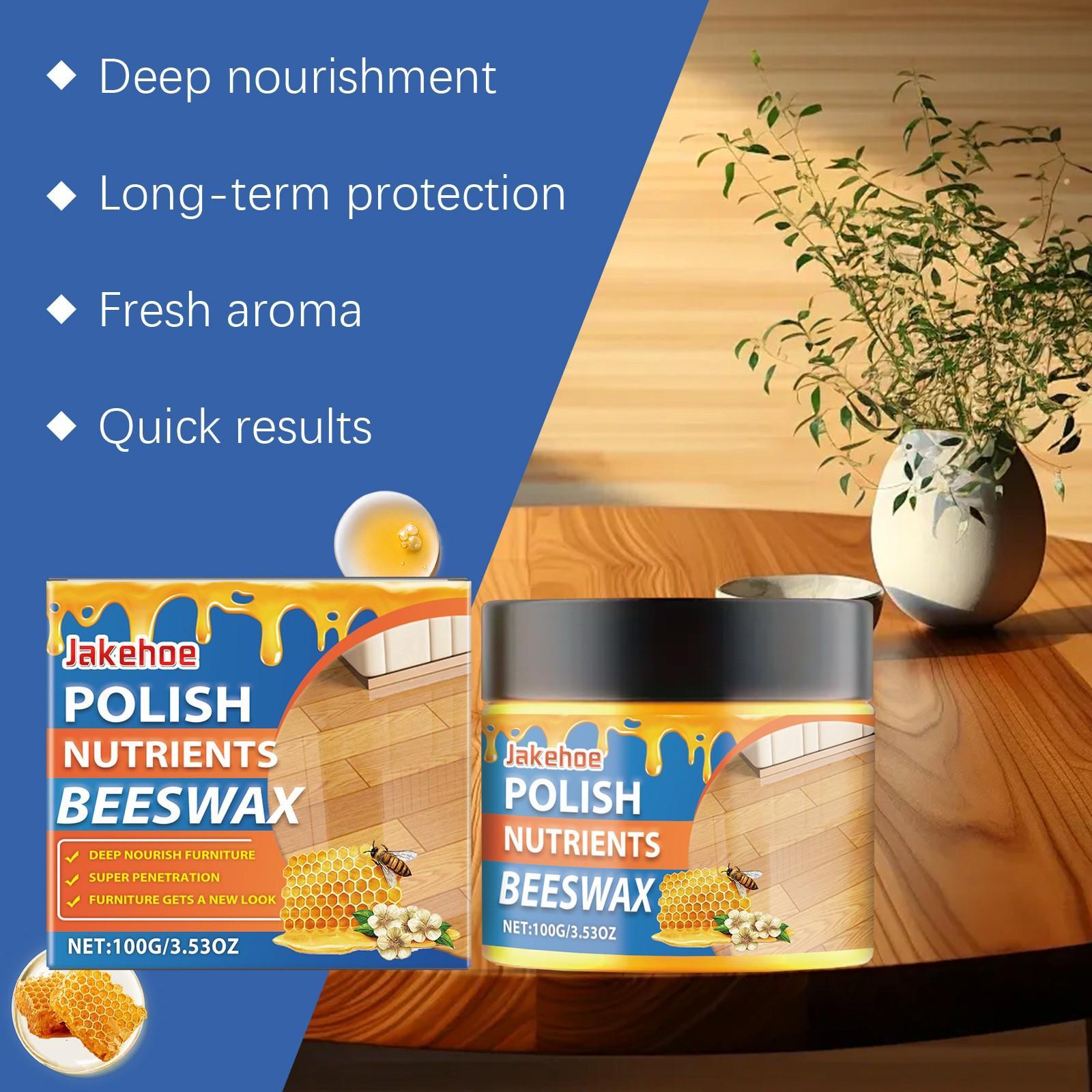 Jakehoe Beeswax Furniture Polish, Wood Furniture Moisturizing Cleaner, Daily Maintenance Care Agent, Home Decor Essential