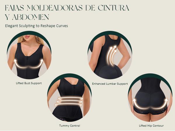 JOSHINE SHAPER Fajas Shapewear for Women Stage 2 Faja Body Shaper Tummy Control Post Surgery Compression Garment