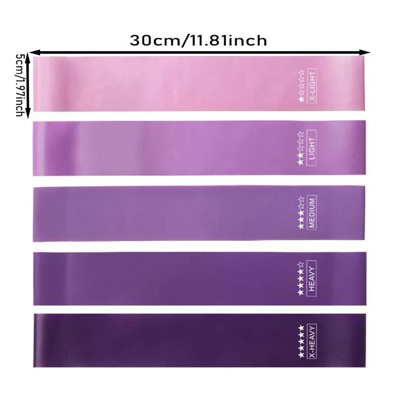 5-Piece Resistance Band Set, Yoga Pilates Home Fitness Resistance Bands, Fitness Stretching Bands for Leg & Arm Strength Training, Home Gym Exercise Equipment, Fun Fitness Gift, Fitness Equipment, Fitness Resistance Bands, Home Pilates