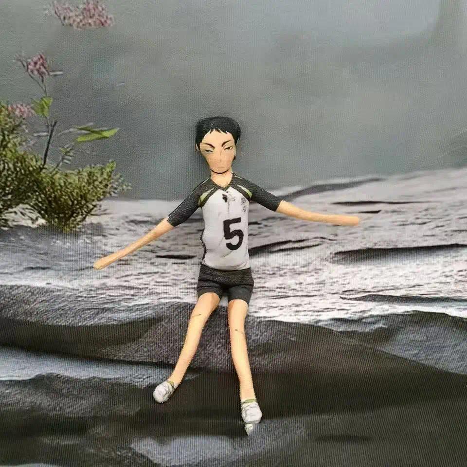 Anime Haikyuu Hinata Shoyo/Kozume Kenma Cotton Plush Aesthetic Soft Doll Keychain - Slender Twistable Cartoon Characters Figure, Cosplay Fans Collectible, Carry Hinata/Kenma Unisex Room Decor Gift