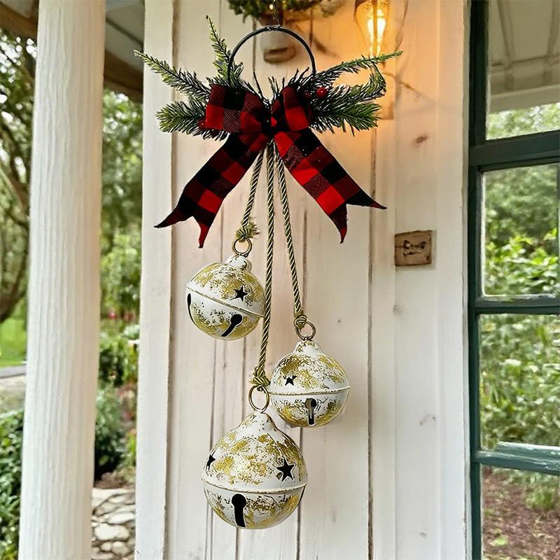 Christmas Decoration Set, Three-Bell Hanging Ornament, Festive Tree Door Decor, Holiday Home Gift, Perfect Seasonal Addition