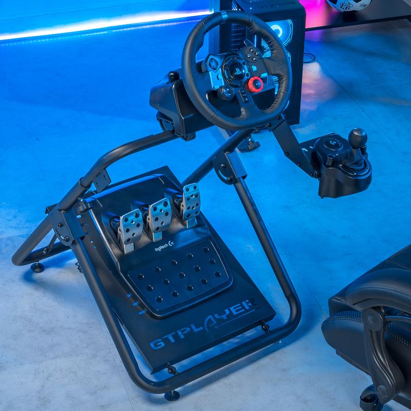 Comhoma Racing Simulator, Racing Wheel Bracket, Cockpit Wheel Bracket, Steering Gear and Shift Lever Bracket, suitable for Logitech G25, G27, G29, G920, G923 and Tesoton T330TS gaming brackets, Wheel Pedal, does not include the steering wheel itself.