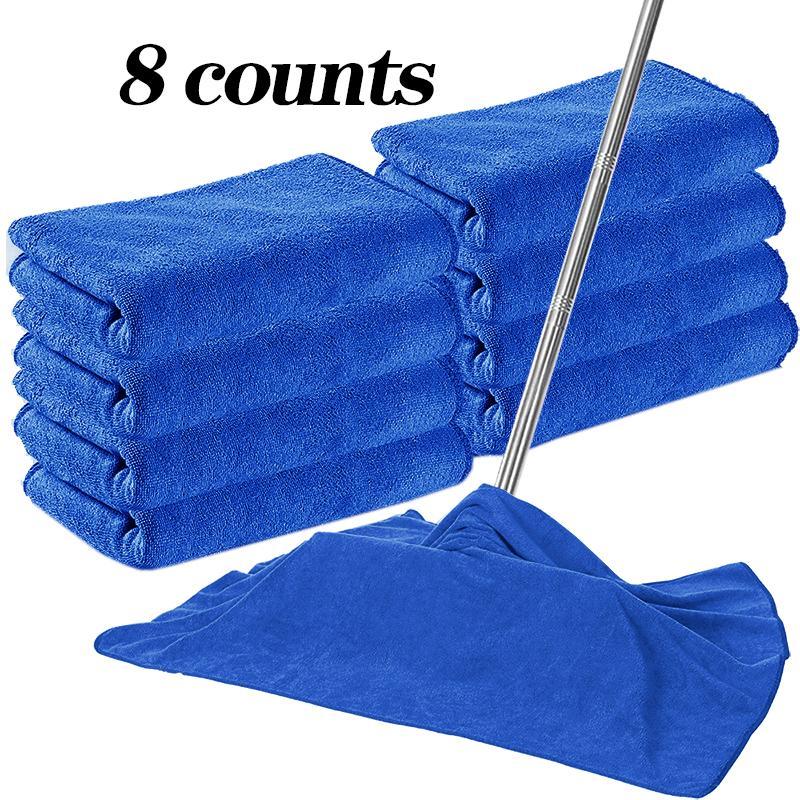 8/10/12 Pack Microfiber Towels, Reusable Kitchen Cleaning Towels, Soft Absorbent Car Wiping Cloths, Car Wash Microfiber Towel, Durable & Eco-Friendly