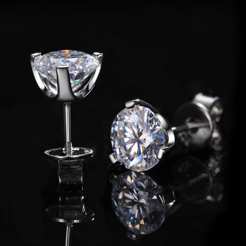【#E50】UCCIYO Lab-created moissanite Earrings For Women S925 Sterling Silver Stud Earring Men Hip Hop Jewelry Couple Gift