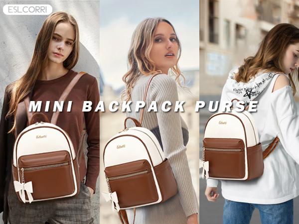 Eslcorri Mini Backpack Purse for Women - Girls Bowknot  display picture 1