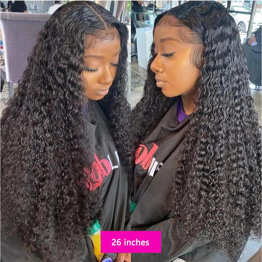 Deep Wave Glueless Wig 13x4 Lace Frontal Wig Curly 5x5 Lace Wear Go Glueless Wig For Women 100% Human Hair Natural Color