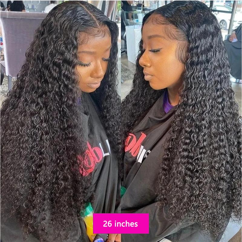 Deep Wave Glueless Wig 13x4 Lace Frontal Wig Curly 5x5 Lace Wear Go Glueless Wig For Women 100% Human Hair Natural Color