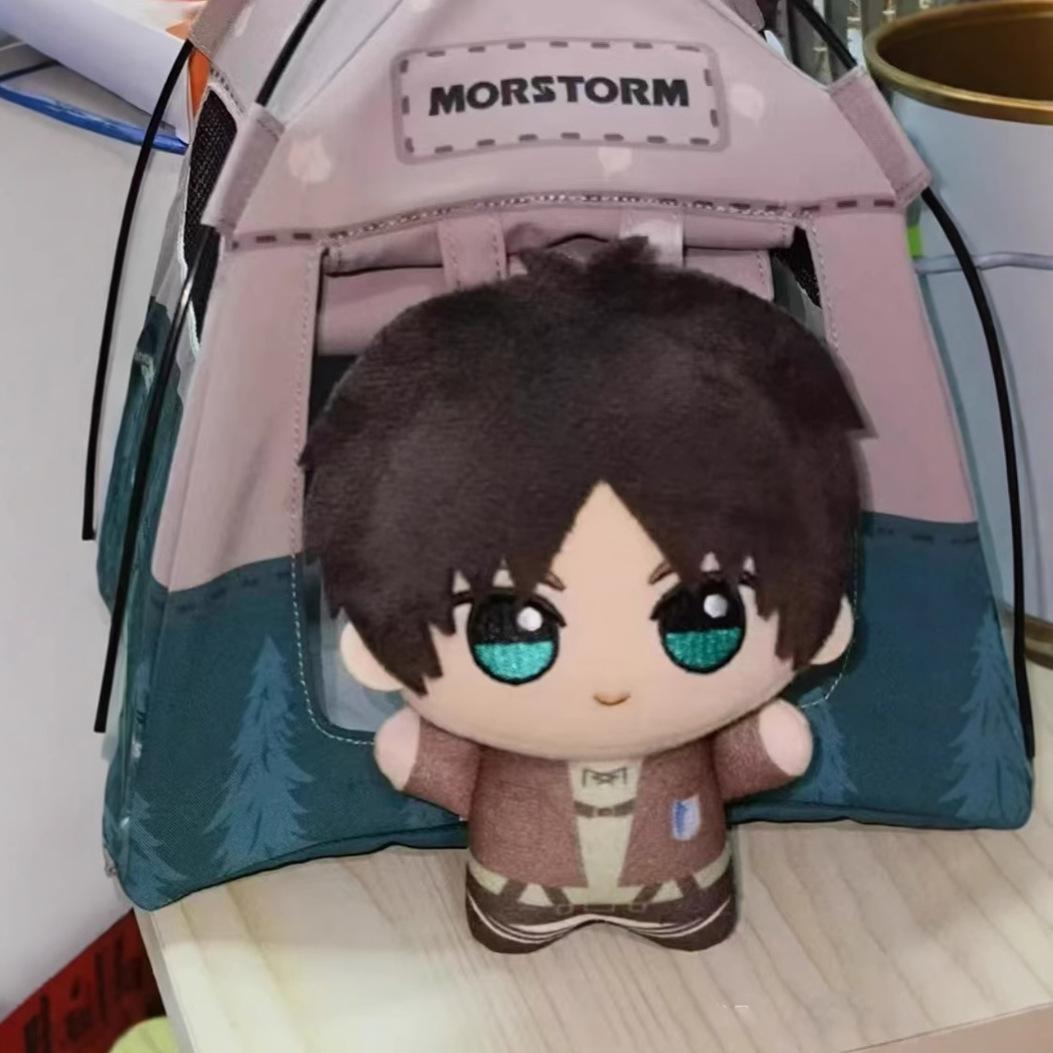 10cm Anime Levi Ackerman Cosplay Plush Doll Pendant Attack On Titan Eren Stuffed Plush Toy Fans Desk Decoration Birthday Gif