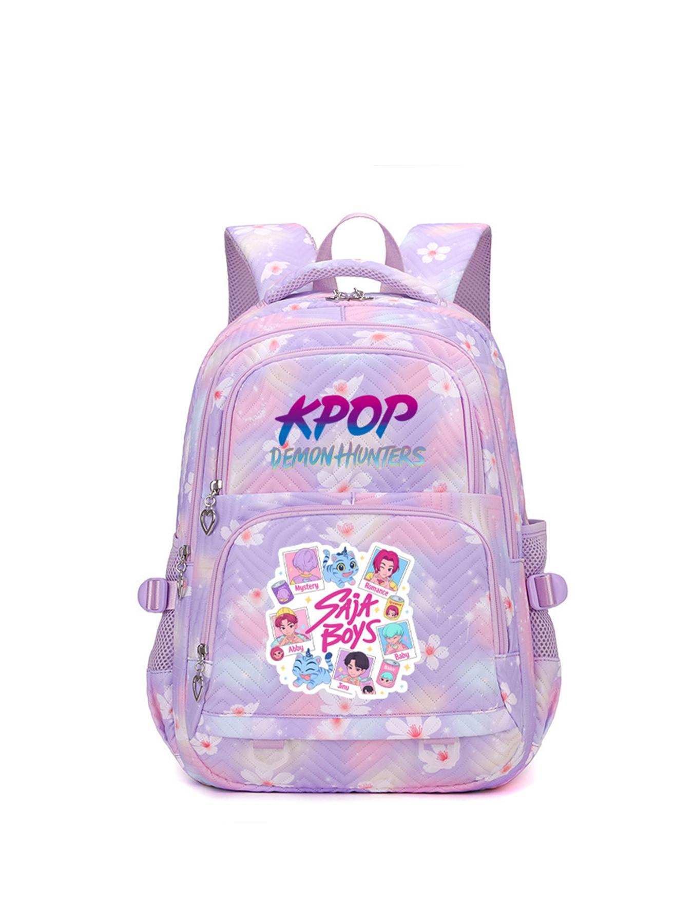 1pc KPOP Witch Hunt printed backpack for women with zipper closure, fashionable and versatile casual trend, Cute Stylish Daypacks suitable for students to go to school, campus, work, travel, large capacity women's backpack 1pc KPOP Witch Hunt printed backpack for women with zipper closure, fashionable and versatile casual trend, Cute Stylish Daypacks suitable for students to go to school, campus, work, travel, large capacity women's backpack