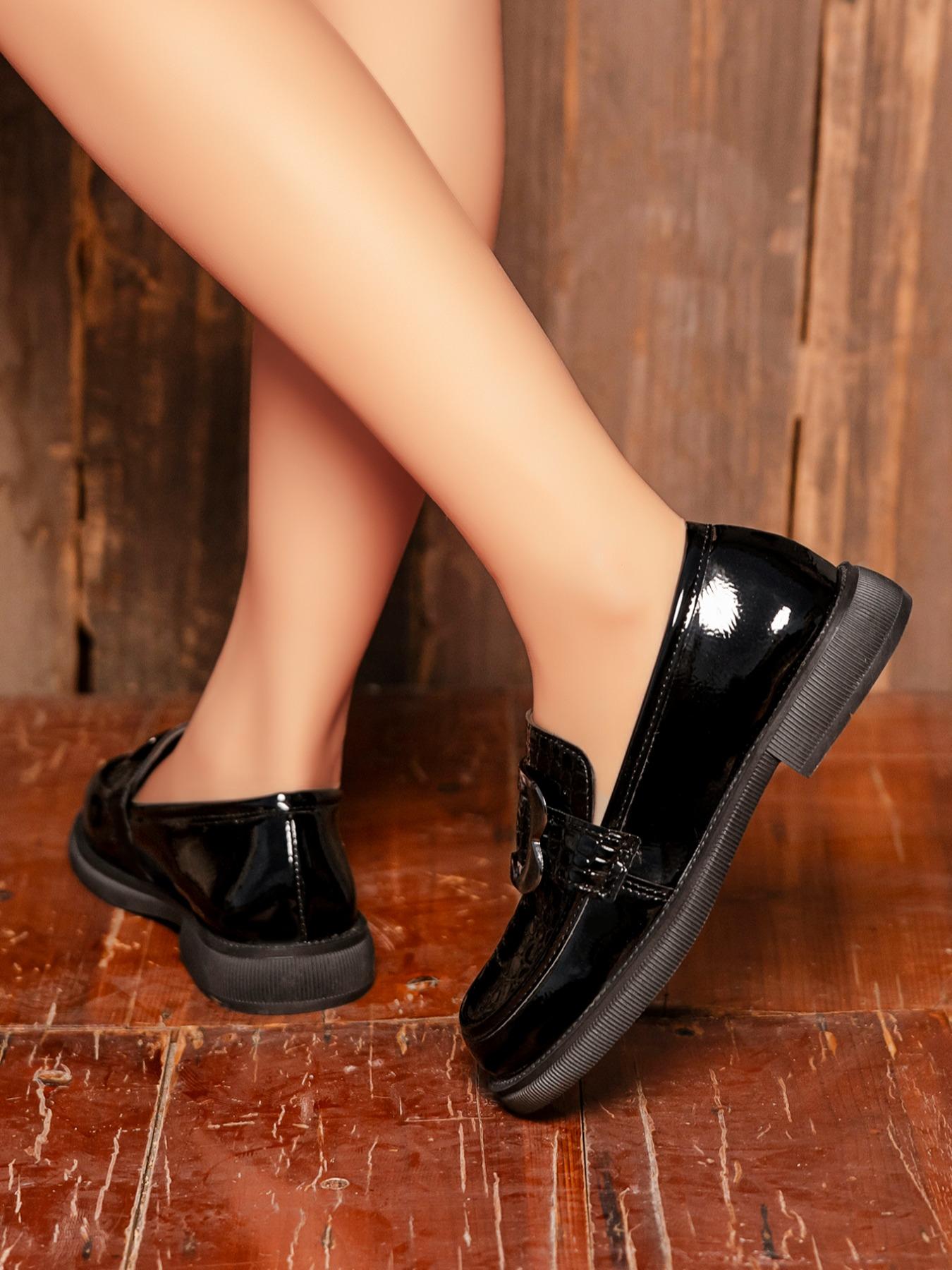 Women's Round Toe Loafers Size 36-42, Spring & Fall Fashion Casual Shoes, Versatile British Style Commute Footwear