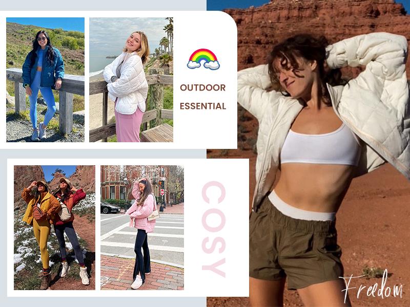 Yeokou Womens Quilted Puffer Jackets Lightweight Zipper Short Winter Coat with Pockets