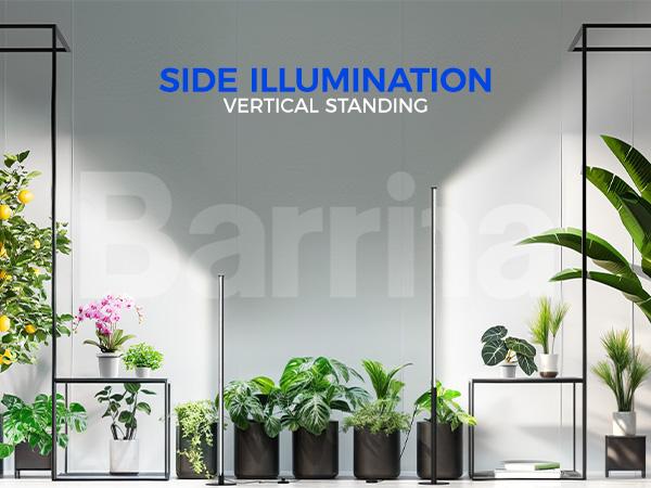 Barrina T10 Pro Standing Grow Light with Timer, 42W, 169 LEDs, Full Spectrum, Vertical Light, Wide Coverage, 4FT to 5.6FT Height with Foot Switch