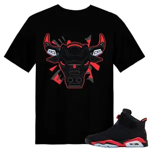 Unisex T-shirt To Match Sneakers Jordan 6 Reverse Infrared - Retro-Bull.  for Casual Wear. Comfortable Summer Unisex T-Shirt to match Jordan Sneaker. Streetwear Style. urban outfitters
