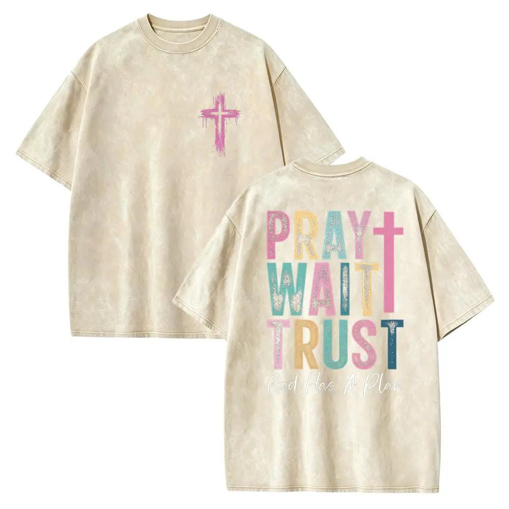Washed T-shirt-Apricot