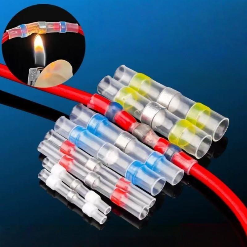300pcs Solder Seal Wire Connectors, Haisstronica Waterproof Heat Shrink Butt Connectors, Self Solder for Marine, Aircraft, Boat, Truck, Stereo, Joint