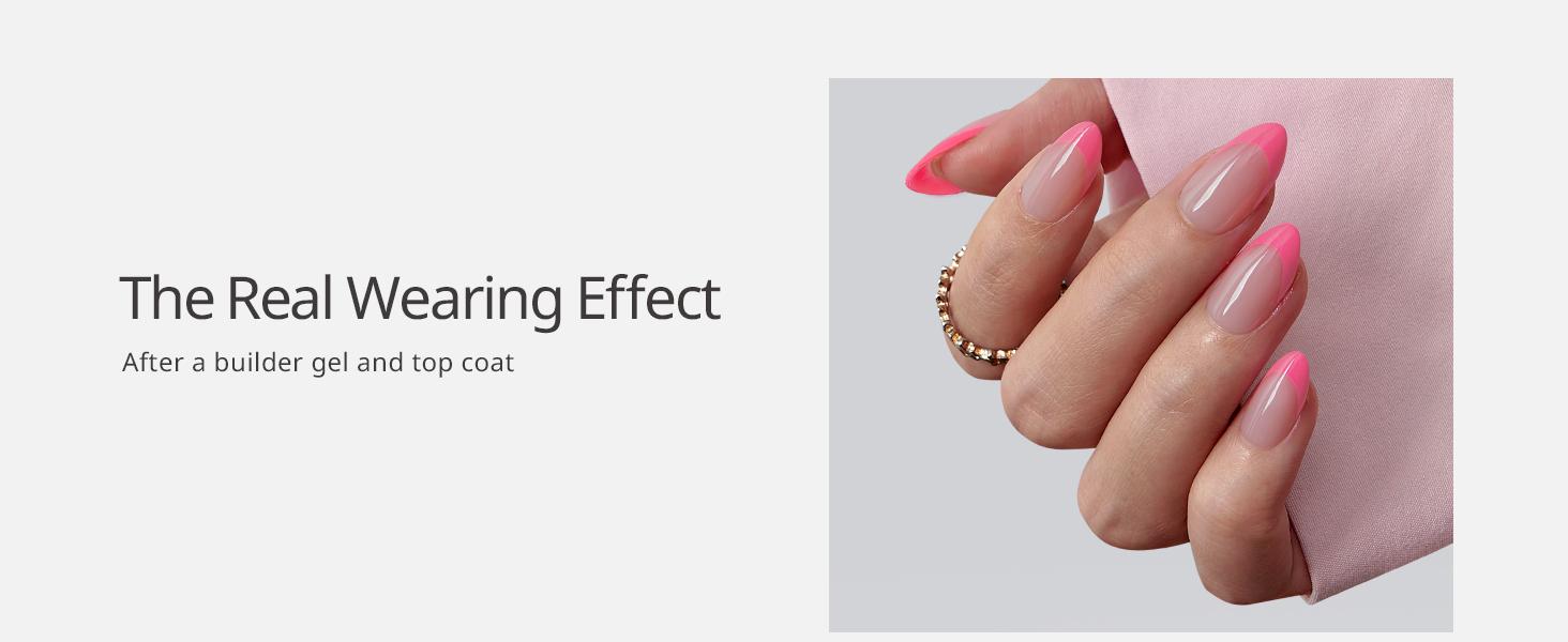 BTArtboxnails XCOATTIPS French Tips - 150pcs Pink Press On Nails Almond or Square,Pink Short Fake Nails, Soak Off Soft Gel Acrylic Nail Extensions