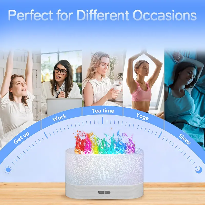 Product Introduction of Portable Colorful Night Light Humidifier, USB Powered Mist Maker with Anti-dry Function, Desktop Small Aroma Diffuser Air Humidifier For Bedroom Home Office 10