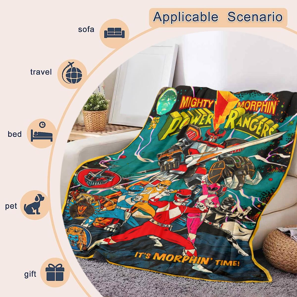 Transformers Theme Lightweight Flannel Blanket, Classic Warrior Roles & Mecha Elements, Soft Warm Skin-Friendly, Multi-Purpose Cover for Sofa Bed Office Camping