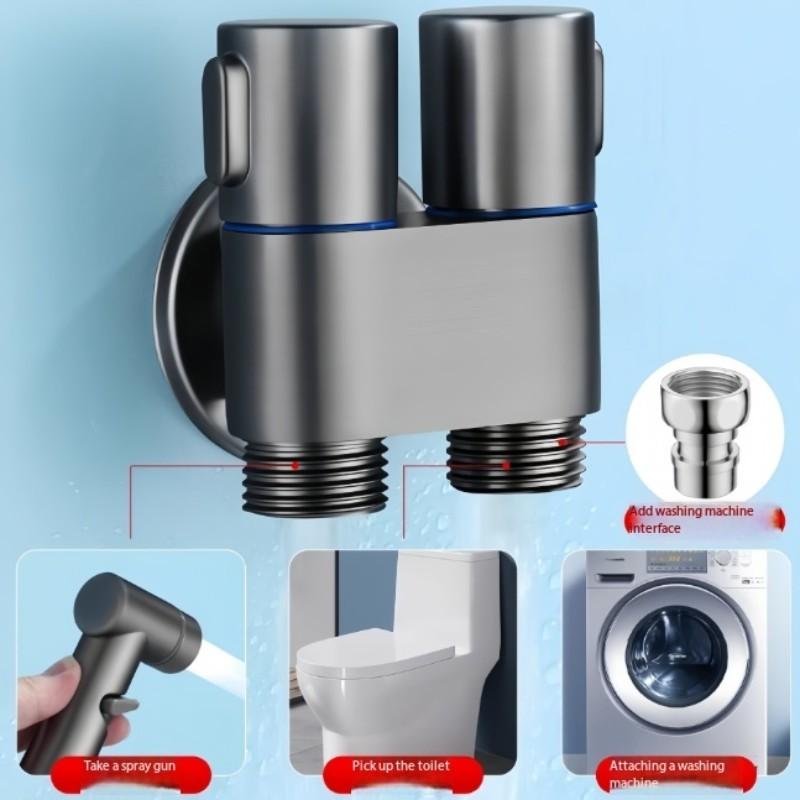 High-End Copper Shower Faucet, New Model Dual Control Water Spray, Powerful Sprayer for Bathroom, Durable Angle Valve Design