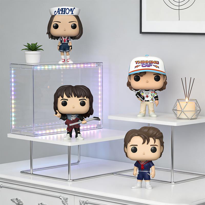 Stranger Things Series Funko Pop Style Q Version Action Figures, Collectible Figurines, Dustin Mike Steve Robin Collectible Toys, Perfect Gift for Fans