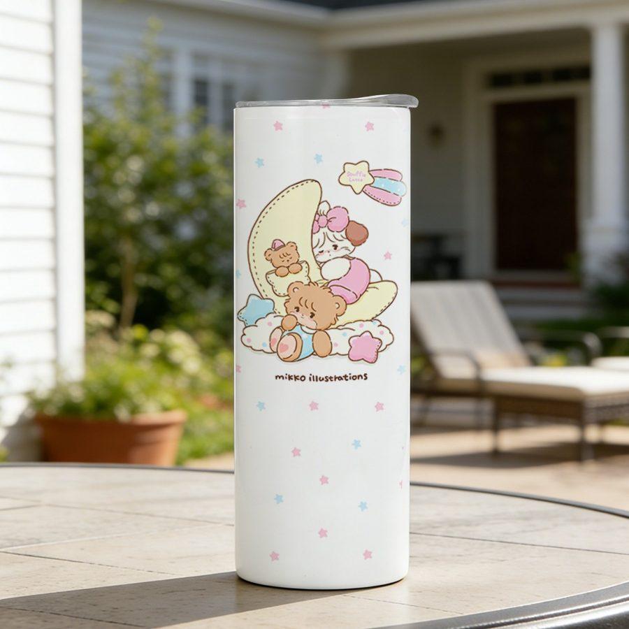 VEVOR Sublimation Tumblers, 4 Pack, 20 oz Skinny Straight Tumblers Bulk, Stainless Steel Sublimation Cups with Lids and Straws, Double Wall Insulated Tumbler Blank, for DIY Personalized Customization