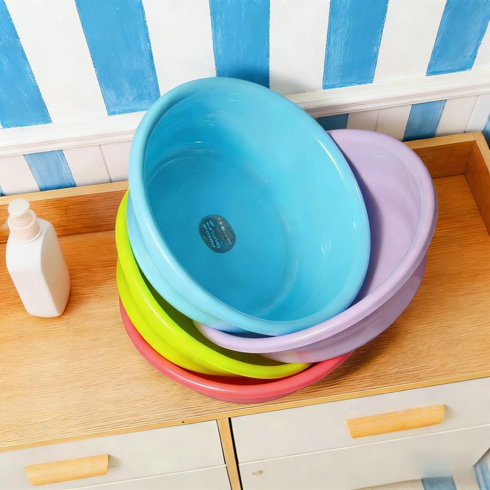 1PC  Durable Stackable Plastic Wash Basin, Portable Foot Bath Bucket, Student Dormitory Outdoor Home Laundry Storage Bowl, Multi-Functional