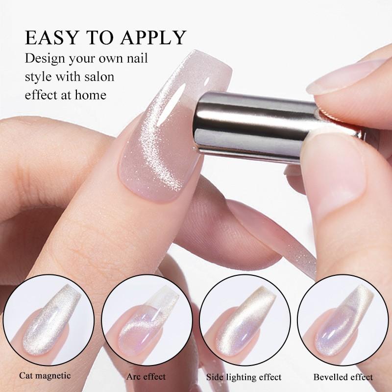 8 counts Double-Ended French Cat Eye Magnets Little Magic Wand Cat Eye Tool Manicure Cigar Magnet Nail Art Nail Care Nail Art Tools