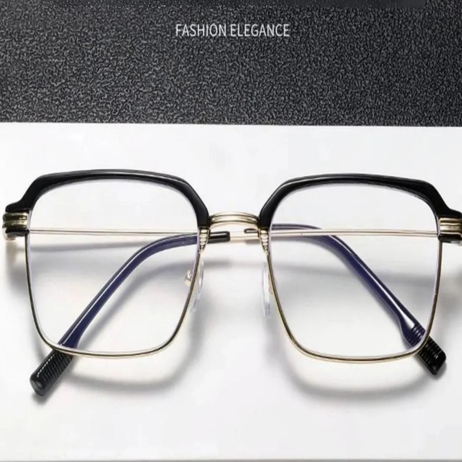 HD Reading Glasses, Anti-Blue Light Lenses, Casual Style, All Seasons, Abs Frame Material, No Optical Lens, Ideal for Daily Use