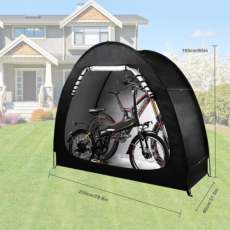 Foldable Portable Bicycle Tent, Mountain Bike Shelter, Large Space, Sun Protection, Rainproof, Dust-Proof, Ideal for Parking Lot, Outdoor Cycling