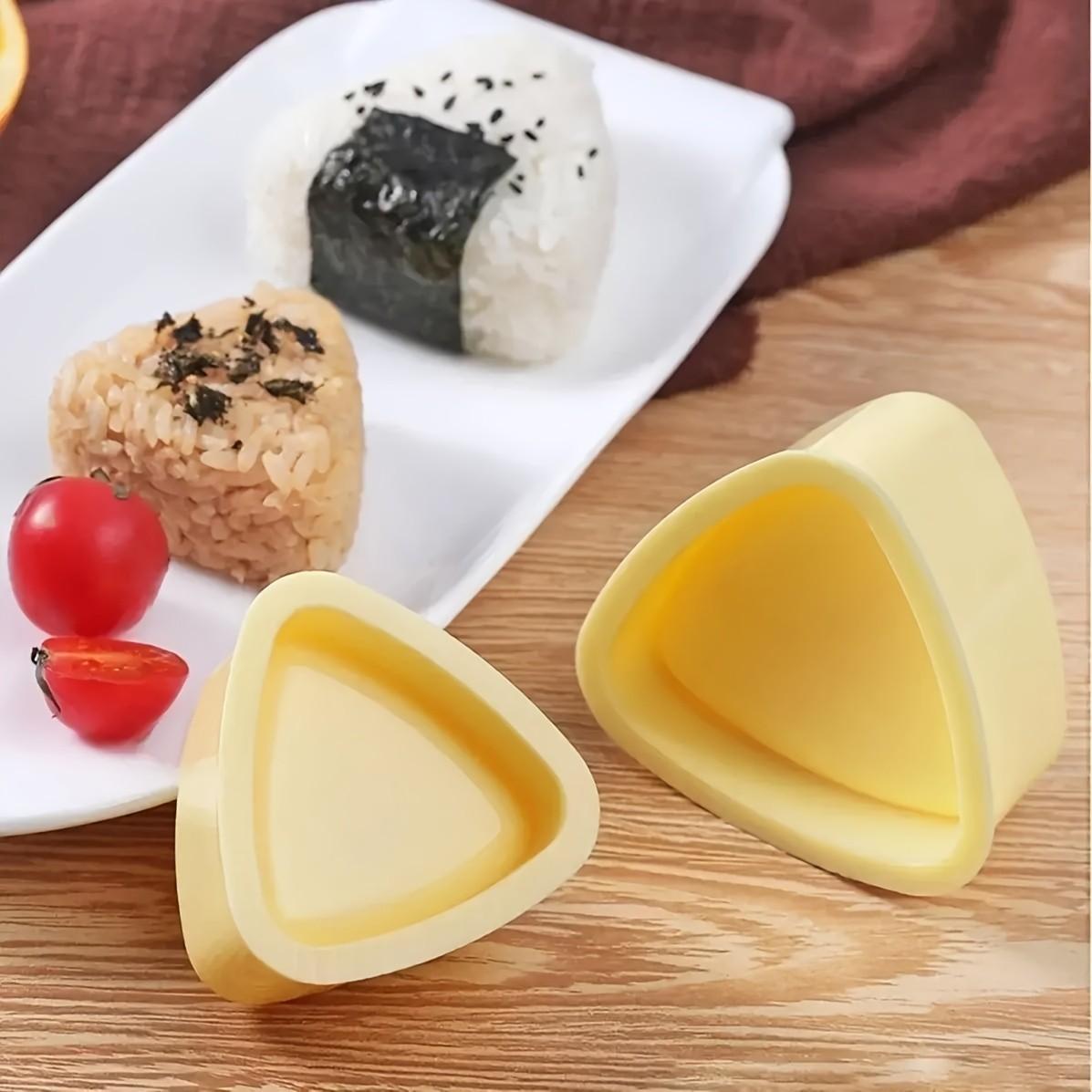 Easy-To-Use DIY Sushi and Onigiri Making Kit, Triangle Rice Press, Perfect for Homemade Sushi, Large & Small Onigiri Makers, Kitchen Gadget