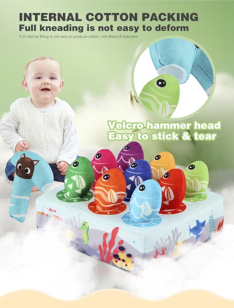 1 Set Plush Tissue Box Fishing Toys Enlightenment Early Learning Baby Toys Numbers Awareness Matching Fishing Tray For 12 Months Toddler Early Learning Gift