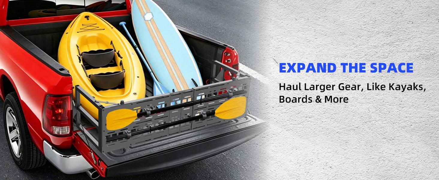 Tailgate Extender, Truck Bed Extension Replacement Bed Accessory Compatible with 2019-2026 Chevy Silverado, GMC Sierra 1500