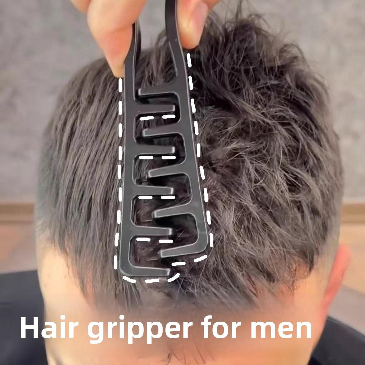 Men's Styling Comb Set, Plastic Material, Portable Small Easy Storage, Hair Grip Define Volume, Hair Volumizer, Travel Office Dorm Use