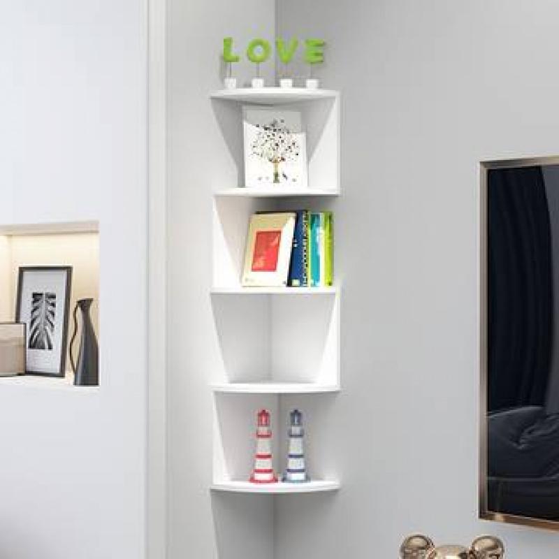 Wall corner shelf, creative home wall triangular storage rack, Living Room Decor, foreign trade cross-border wall mounted semi-circular partition bookshelf