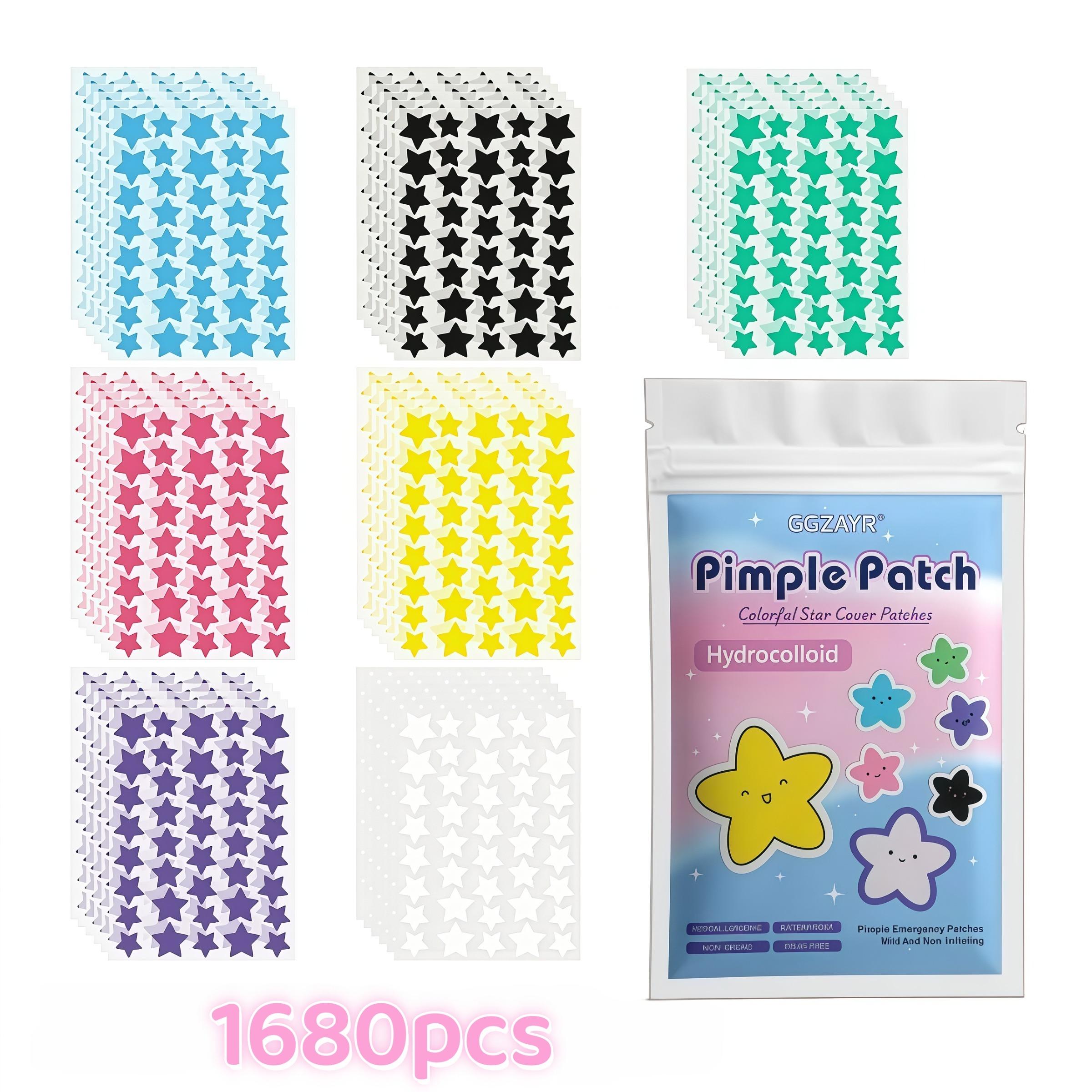 280/1120/1680pcs Rainbow Star Acne Patch, Multicolor Fun Star Shape Facial Spot Cover Stickers, Decorative Blemish Patches, Soft Lightweight Fit Design, Suitable for Travel, Photos & Festival Looks, Trendy High-Value Pack
