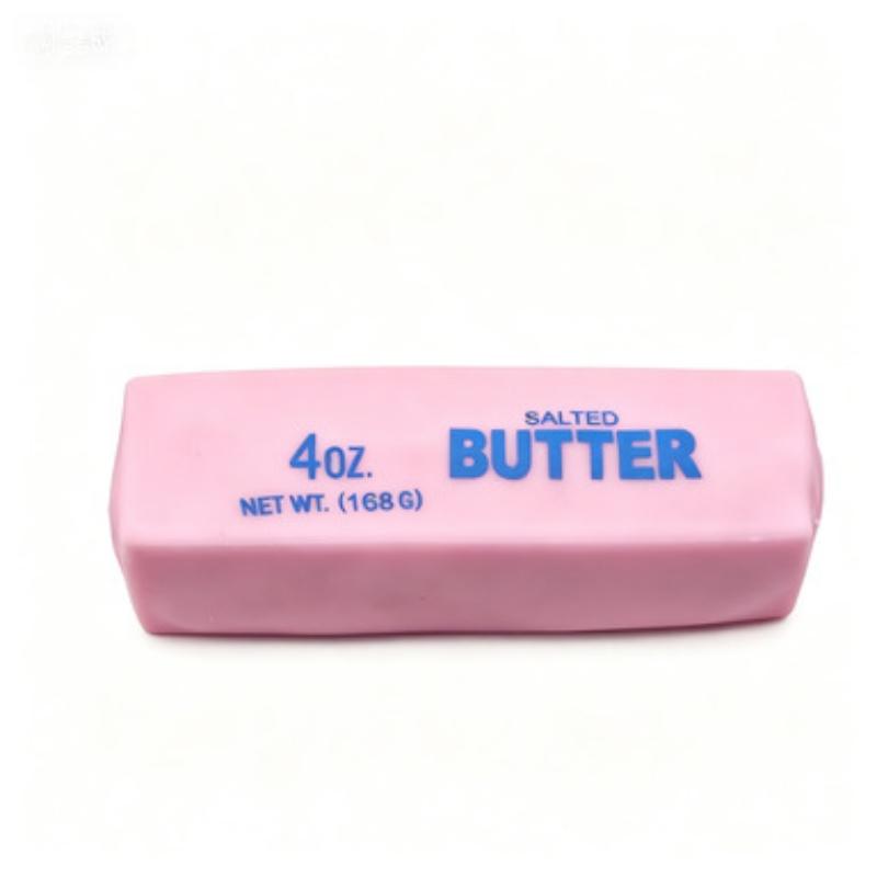 Crunchy Sound Butter Bar Squishy Toy, Kawaii Tpr Fidget, Soft Squeeze Fidget Toy Sensory Play Toy Portable Stress Relief Decompression Toy Cute Desk Relax Toy Gift For Teens Adults Handmade Ball Crispy Squishy