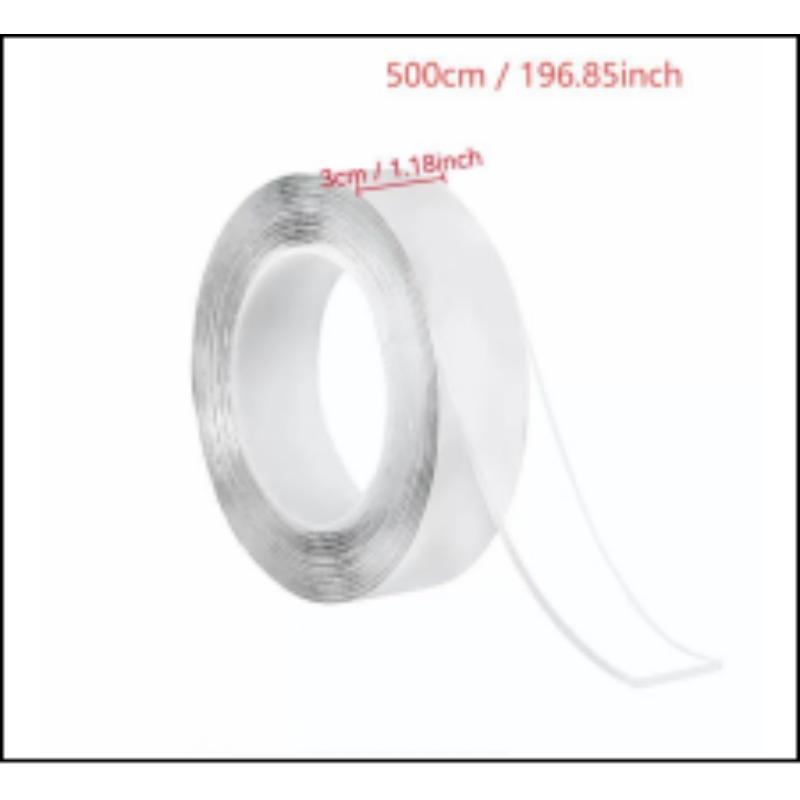 English Super strong adsorption power strong double-sided nano tape - strong adhesion, reusable, suitable for various scenarios such as handicrafts, Christmas decorations, etc. - fits all surfaces, an essential multi-functional tape