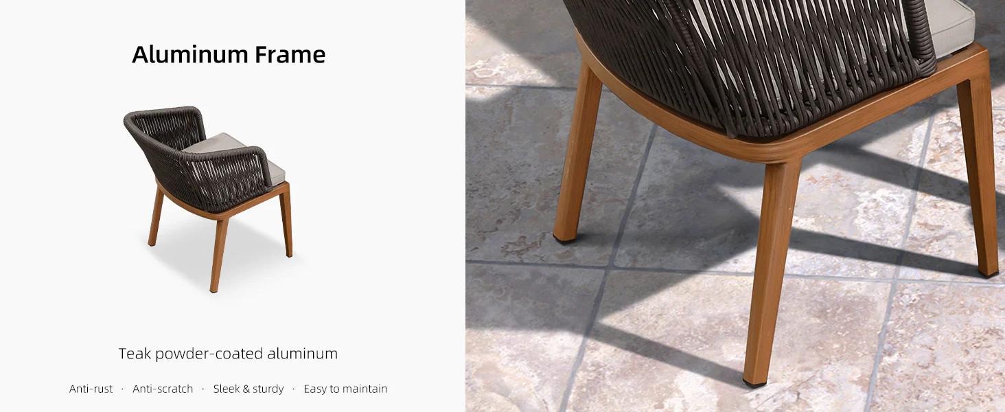 PURPLE LEAF 7/9/11 Pieces Patio Dining Set Cushions Wicker Outdoor Dining Table and Chairs