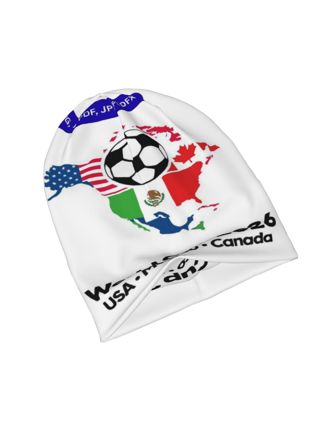 1 Piece Skullies Beanies Caps 2026 USA Mexico Canada Map Thin Hat Autumn Spring Bonnet Hats Men Women's Hip Hop Ski Cap, Sports Hat