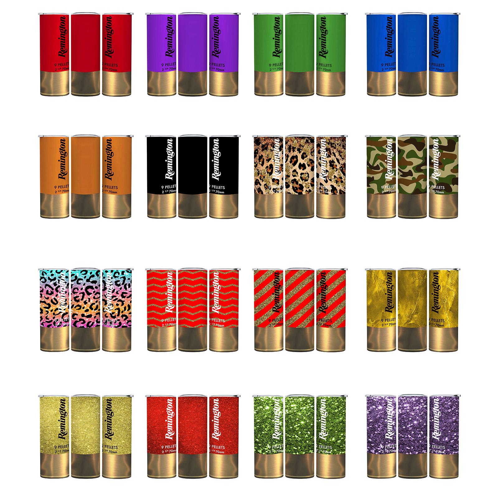 1pc 12 Gauge Shotgun Shell Style Stainless Steel Tumbler, 16 Designs Available, with Lid and Straw, Hunting Gift for Men, Outdoor Sports Insulated Mug, Insulated Travel Drinkware, Christmas, water bottles, thermos