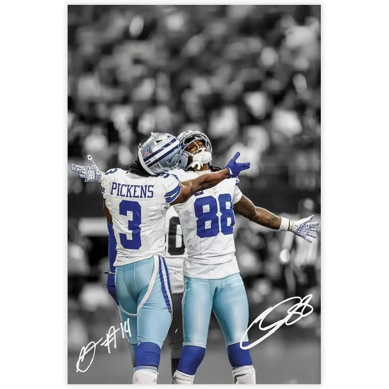 CeeDee Lamb George Pickens 1 Canvas Poster |   for Living Room, Bedroom, Dorm Decor Home Office Wall Art