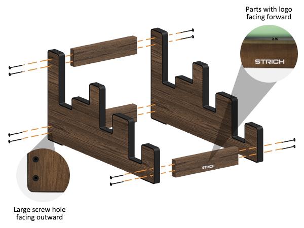 STRICH Wooden Guitar Stand for Multiple Guitars, 3-Holder, Front Display Space-Saving Floor Guitar Rack, Padded Multi Guitar Stand for Home, Studio, Stage, GS-3N (For 3 Acoustic/Electric/Bass)