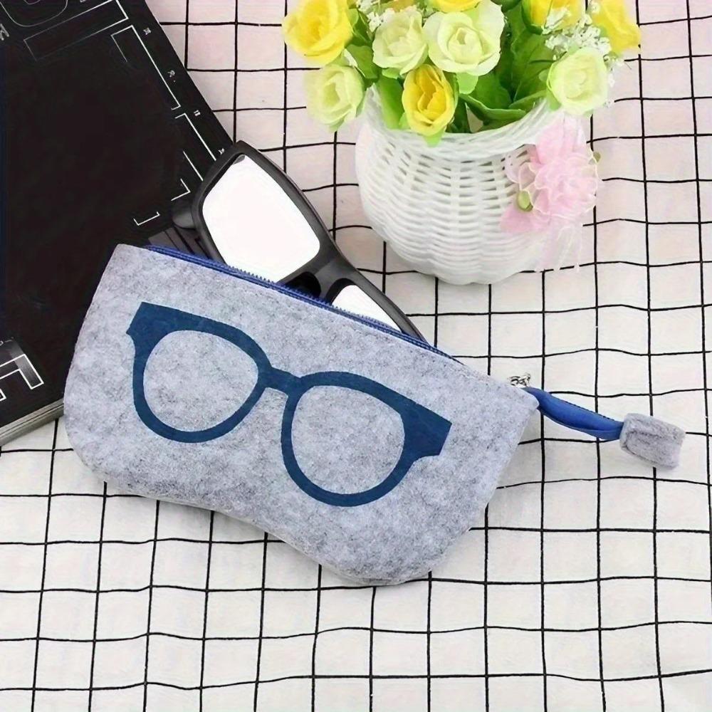 Multi-Function Storage Bag Portable Makeup Pouch & Glasses Case, Minimalist Zippered Organizer for Travel & Home, Dual-Use Cosmetic & Eyewear Holder, Lightweight & Durable Toiletry Pouch, Compact Makeup Bag