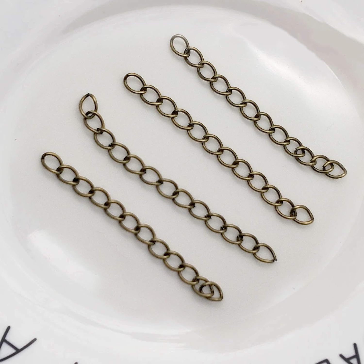 100 count Ancient Bronze Extender Chains Removable Extension Chain Tail Chain for DIY  Making Necklace Bracelet Anklet Key Chain