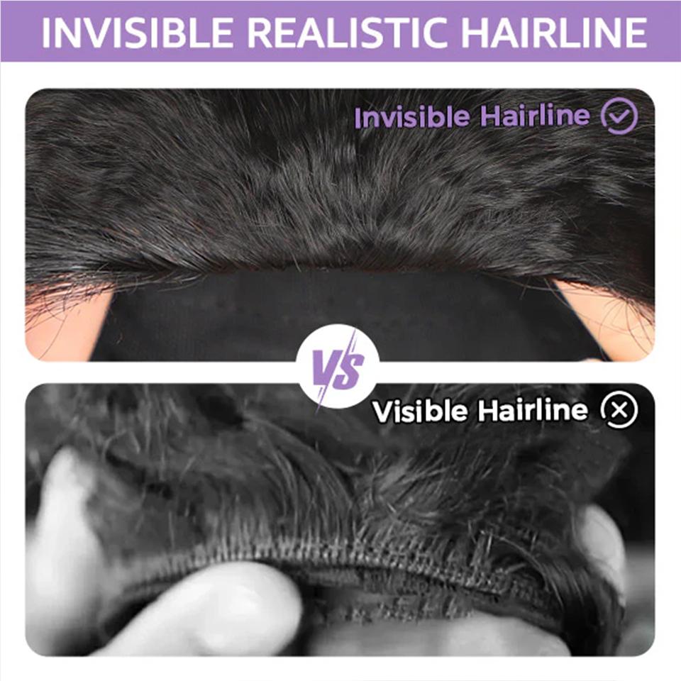 Bling Hair 3 In 1 Half Wig Human Hair With Drawstring Kinky Straight Half Wig Ready To Go Comfortable Fit No Glue Needed Natural Hairline