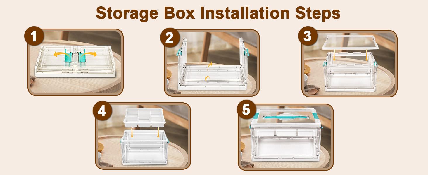 24QT Clear Plastic Craft Organizers and Storage, Art Supply Organizer with Removable Tray and Dividers, Craft Supplies Organizer with Handle, Arts and Crafts Bin for Sewing, Coloring Book, Crayon