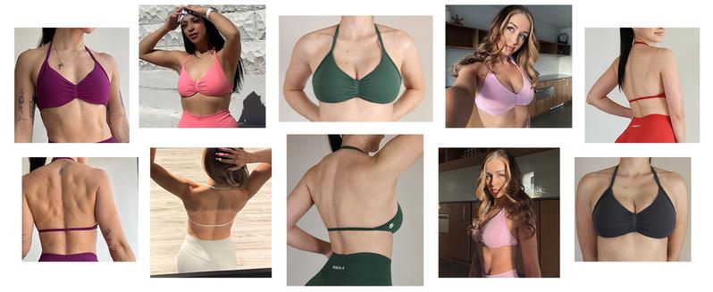 AUROLA Influence Strappy Bra Sports Bras for Women, Backless Padded Impact Strappy Bra for Workout Gym Yoga with Removable Cups Athletic Fitted AUROLA Influence Strappy Bra Sports Bras for Women, Backless Padded Impact Strappy Bra for Workout Gym Yoga with Removable Cups Athletic Fitted