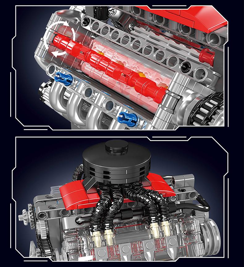 TikTokShopBlackFriday Mould King 10171 LSX454 V8 Engine Motor Building Blocks Set 487 Pieces STEM Build Your Own Engine Model Mini Kit for Kids & Adults Fathers Day Gift TikTokShopBlackFriday Mould King 10171 LSX454 V8 Engine Motor Building Blocks Set 487 Pieces STEM Build Your Own Engine Model Mini Kit for Kids & Adults Fathers Day Gift